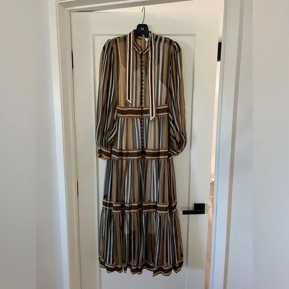 Zimmermann - BOTANICA PANELLED MIDI DRESS - Size 3 - Picture 1 of 6